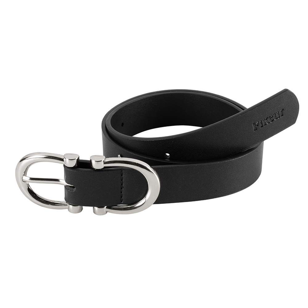 Black faux outlet leather belt